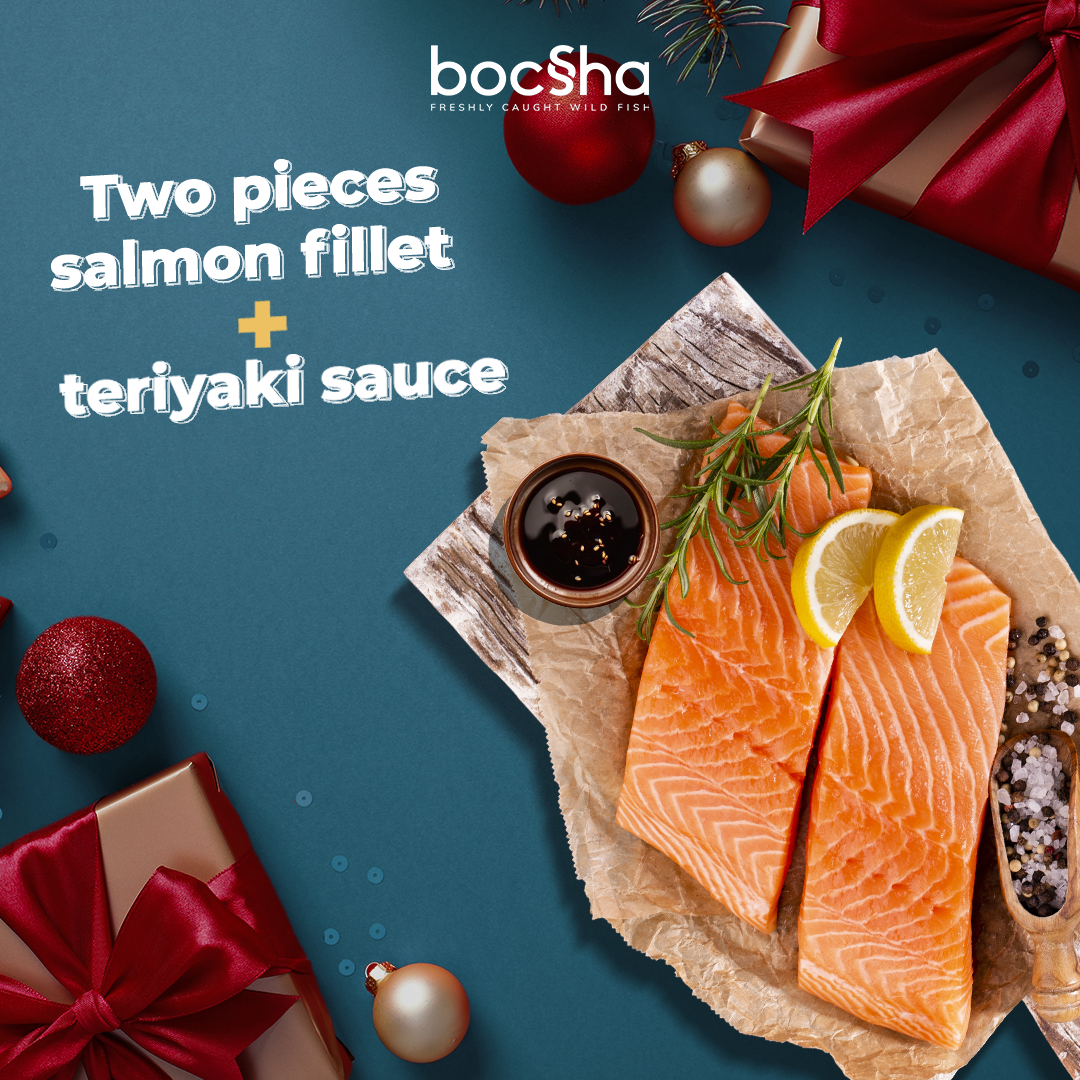 salmon fillet 400gms + teryaki sauce for free | ٤٠٠جرام سلمون فيليه قطع + صوص ترياكي مجاناً